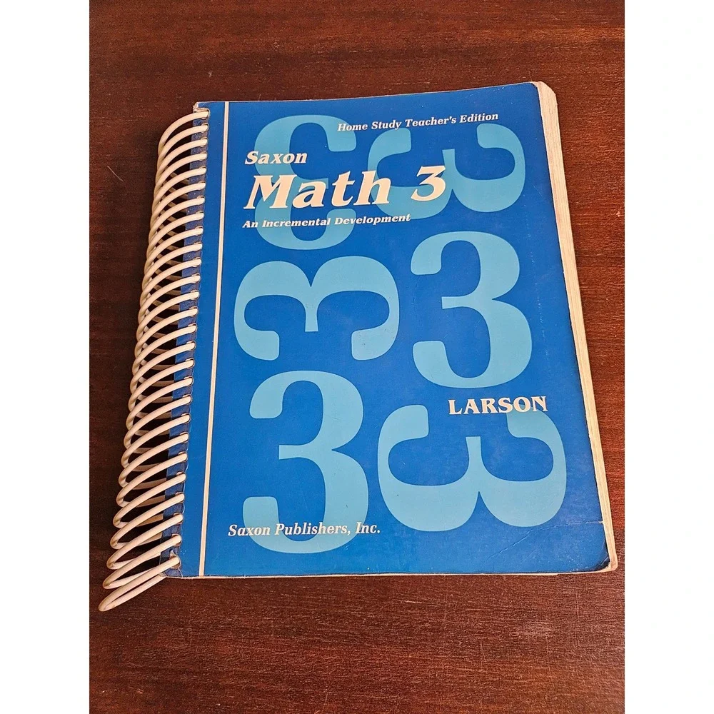 Saxon Math 3 Teacher Edition Homeschool Blue Spiral Bound Larson